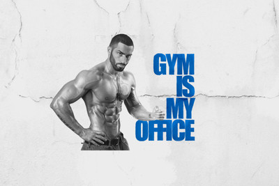 

GYM IS MY OFFICE MOTIVATIONAL PAPER PRINT POSTER Paper Print(12 inch X 18 inch)