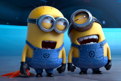 

LAUGHING MINIONS ANIMATED PAPER PRINT POSTER Paper Print(12 inch X 18 inch)