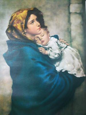 Mother Mary Christian religious photo Photographic Paper(21 inch X 16.5 inch)
