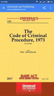 Code Of Criminal Procedure, 1973 Bare Act(PAPER BINDING, UNIVERSAL)