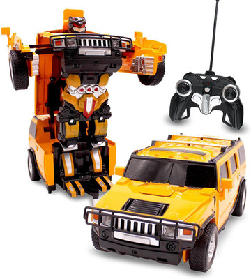 

Kiditos Transformers Remote Control Hummer SUV Transforming Autobot Car(Orange)