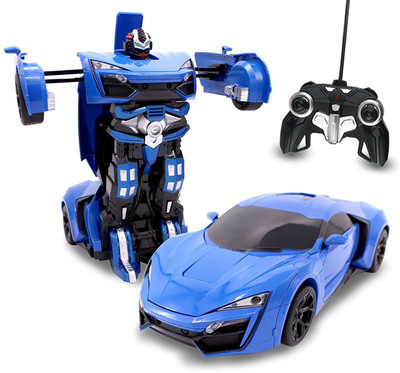 

Kiditos Transformers Remote Control Lykan Hypersport One Button Transforming Autobot Car(Blue)