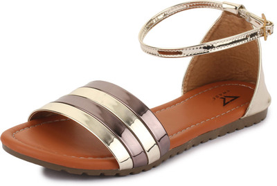 

TRASE Women Silver Flats