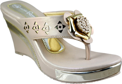 

Olive Fashion Women Gold Wedges
