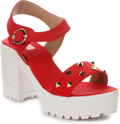 London Steps Women Red Heels