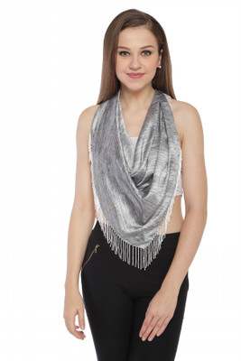 

Sam Inc Striped Satin Girl's Scarf, Grey