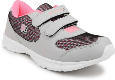 

Fuel Womens Girl's Velcro Solid Walking Shoes For Women(Multicolor, Greypink
