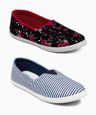 

Asian Slip On Sneakers For Women(White, Blue, Multicolor