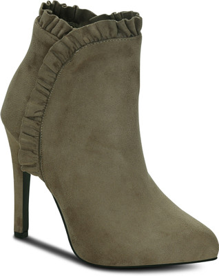 

Kielz Khaki-Suede-Women-Boots Boots For Women(Khaki