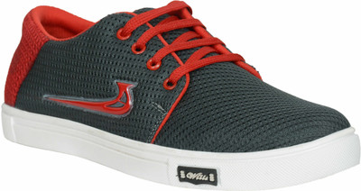 

Glamour GMR_LS052 Sneakers For Men(Grey, Red