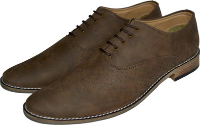 

the fox leather men's brown formal party wear shoes Derby For Men(Brown, Brown coffee