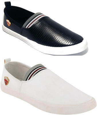 

Courier Slip On Sneakers For Men(Multicolor, Black