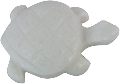 RK CRAFT N' CREATIONS Decorative Marble Good Luck Tortoise / Turtles - White Decorative Showpiece - 3.81 cm(Marble, Gold)
