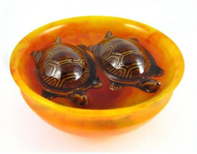 

GIRISHA AND SON Feng Shui Floting Tortoise In Bowl For Wealth And Prosperity Showpiece - 5 cm (Polyresin, Multicolor) Decorative Showpiece - 5 cm(Polyresin, Multicolor)