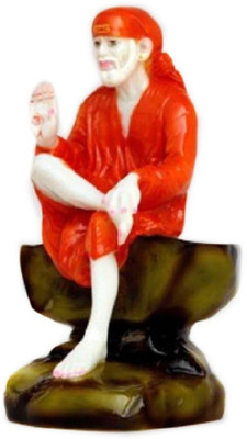 

SHIVARATNA Sai Baba Idol 16cm (Multicolor) Decorative Showpiece - 16 cm(Marble, Multicolor)