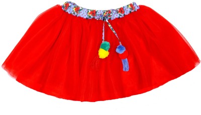 ALWAYS KIDS Solid Girls Gathered Red, Blue Skirt