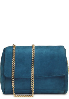 

LONDON RAG Women Casual Blue Velvet Sling Bag