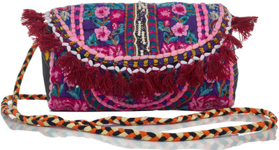 

Vincraft Women Casual Multicolor Cotton Sling Bag