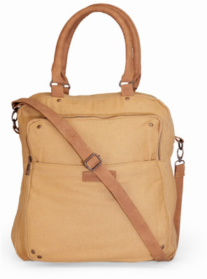 

LONDON RAG Women Casual Beige Canvas Shoulder Bag