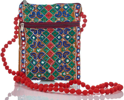 

Vincraft Women Casual Multicolor Cotton Sling Bag