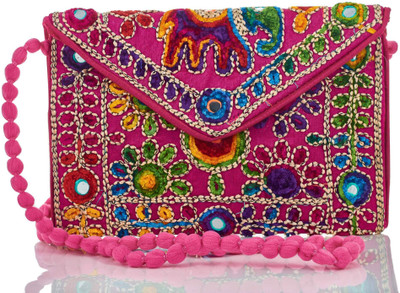 

Vincraft Women Casual Multicolor Cotton Sling Bag
