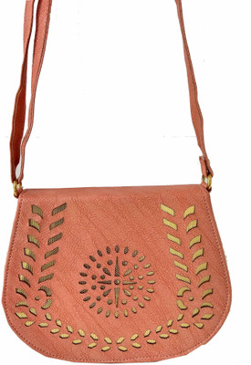 

ALIVE Girls Casual Orange Leatherette Sling Bag