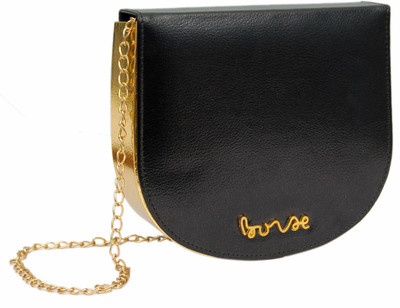 

Borse Women Evening/Party Gold, Black PU Sling Bag, Black;gold