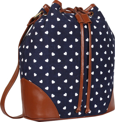 

Lychee Bags Women Casual Blue Canvas Sling Bag