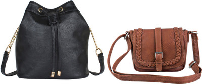 

Lychee Bags Girls Casual Black, Brown PU Sling Bag