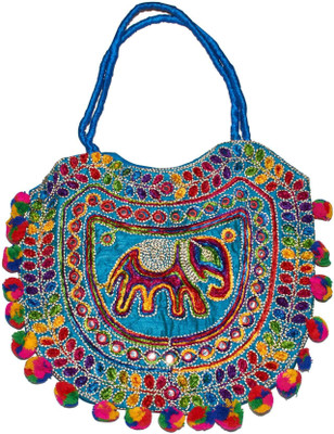 

Vincraft Women Casual Multicolor Cotton Hand-held Bag