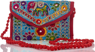 

Vincraft Women Casual Multicolor Cotton Sling Bag