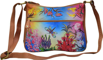 

Shankar Produce Women Casual Multicolor Genuine Leather Sling Bag