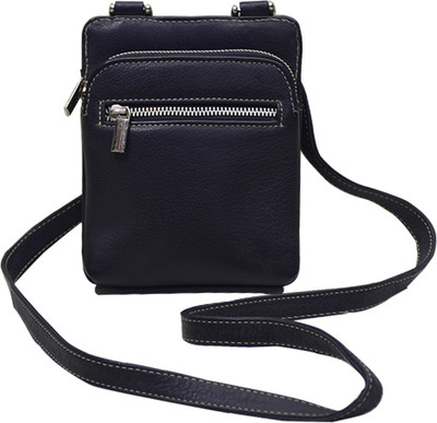 Shankar Produce Boys & Girls Casual Black Genuine Leather Sling Bag