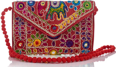 

Vincraft Women Casual Multicolor Cotton Sling Bag