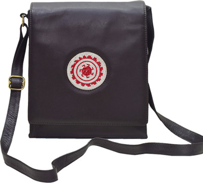 Shankar Produce Boys & Girls Casual Brown Genuine Leather Sling Bag