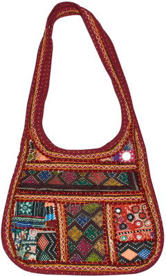 

Vincraft Women Casual Multicolor Cotton Hand-held Bag