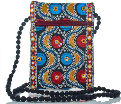 

Vincraft Women Casual Multicolor Cotton Sling Bag