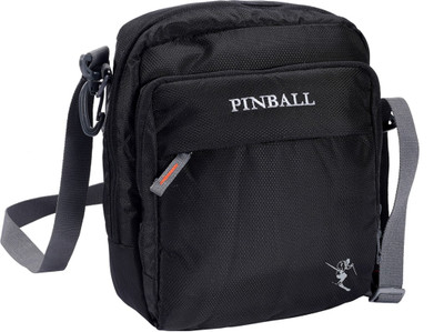 

PINBALL Men & Women Casual Black Nylon Sling Bag