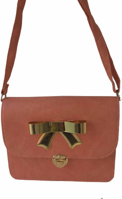 

ALIVE Girls Casual Orange Leatherette Sling Bag