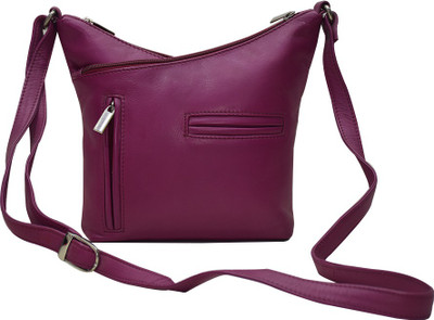 

Shankar Produce Girls Casual Pink Genuine Leather Sling Bag
