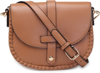 

LONDON RAG Women Casual Tan PU Sling Bag