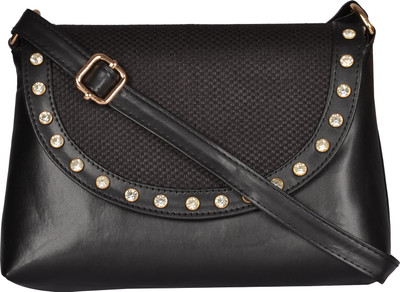 

Bagberry Women Casual Black PU Sling Bag