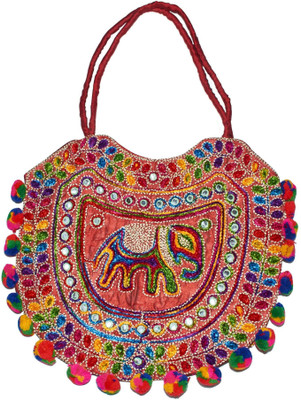 

Vincraft Women Casual Multicolor Cotton Hand-held Bag