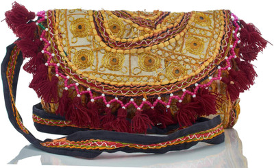 

Vincraft Women Casual Multicolor Cotton Sling Bag