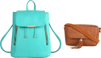 

Lychee Bags Girls Casual Green, Tan PU Sling Bag