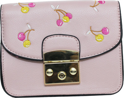 

Ravi Collections Women Casual Pink PU Satchel