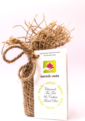 

Karmik Veda Handmade Charcoal TeaTree & Cashew Facial Soap(150 g)