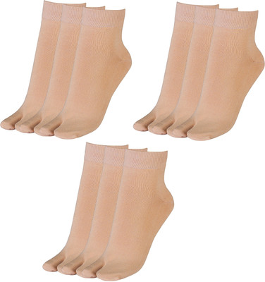 BOF Women Solid Ankle Length(Pack of 9)