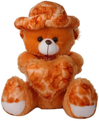 

ATTRACTIVE Seating Teddy Bear with Cap & Heart 1.7 Feet - 51 cm(Brown)