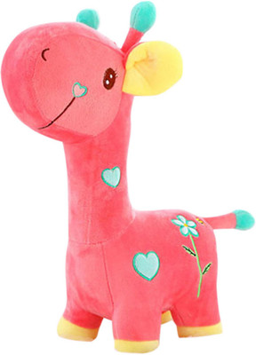 

Tickles Beautiful Giraffe Stuffed Soft Plush Toy - 34 cm(Red)
